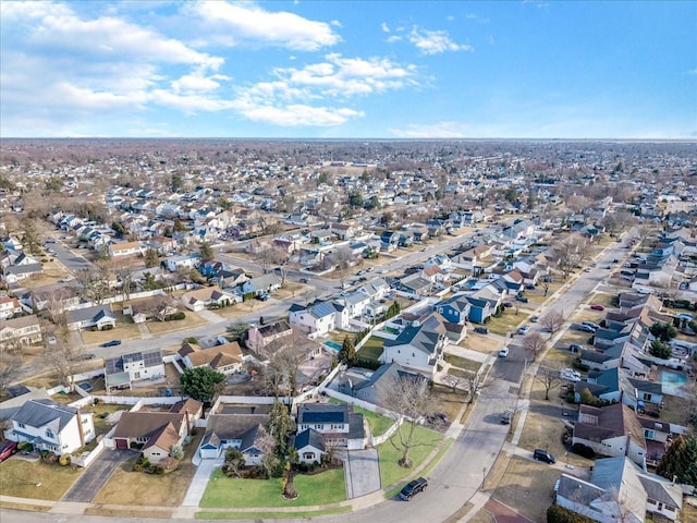 bird's eye view with a residential view