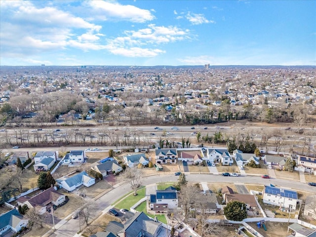 drone / aerial view with a residential view