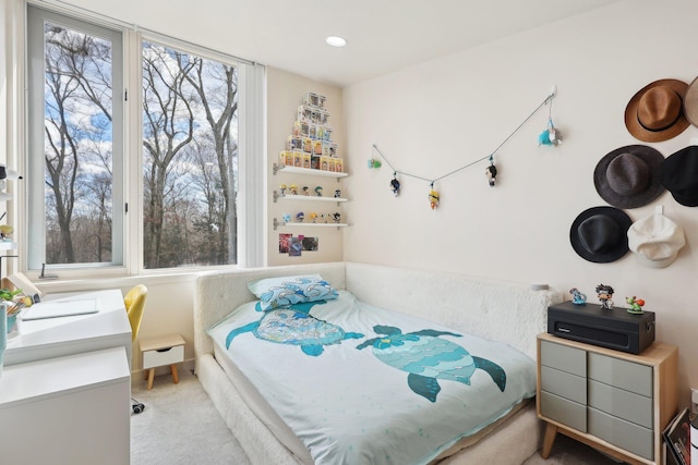 bedroom with carpet flooring