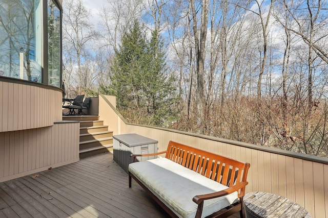 view of wooden terrace