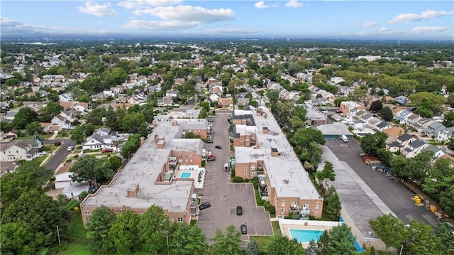 aerial view with a residential view