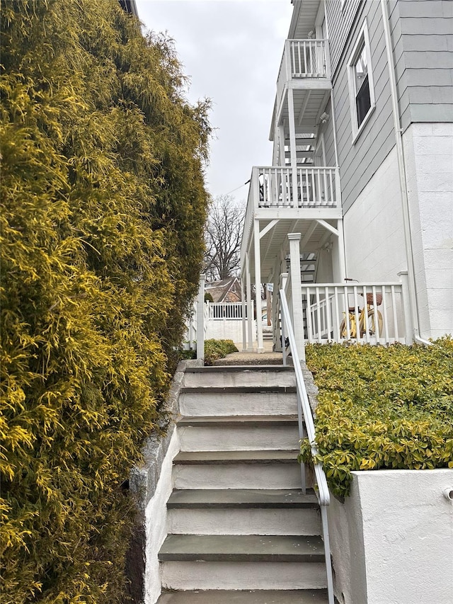 view of stairway