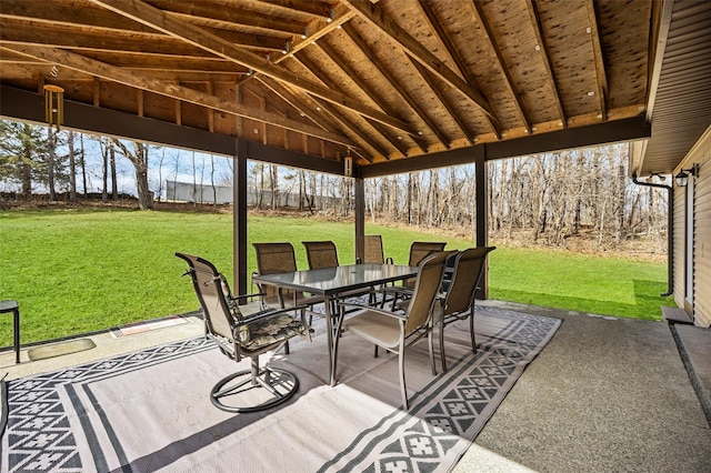 view of patio / terrace featuring outdoor dining space