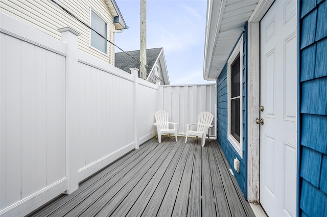 wooden deck with fence