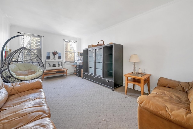 view of carpeted living room