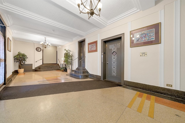 building lobby featuring stairs