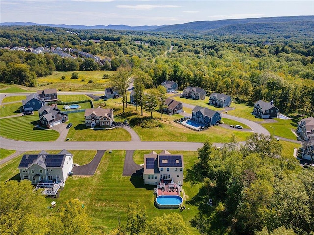 13 Hopkins Ct, Washingtonville, NY 10992 - drone / aerial view featuring a mountain view and a wooded view