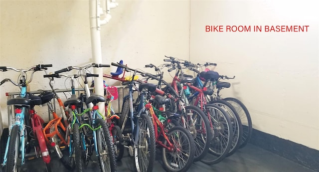 garage featuring bike storage