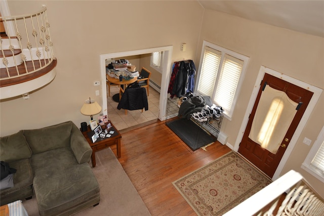 living room featuring wood finished floors