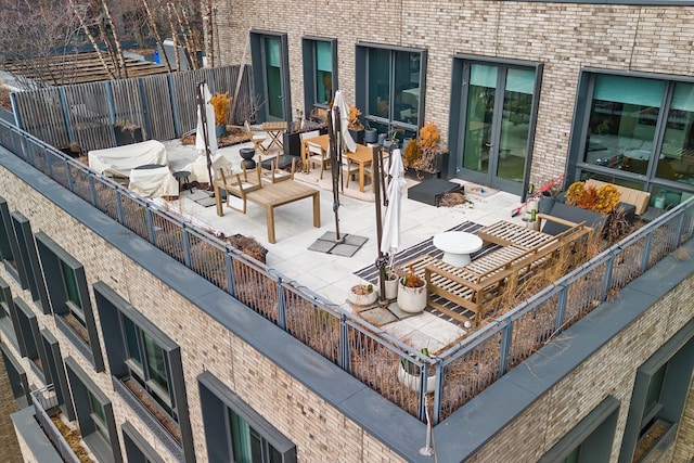 view of patio / terrace with fence