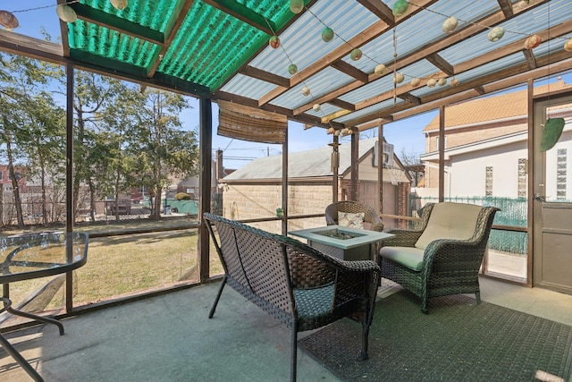 view of sunroom