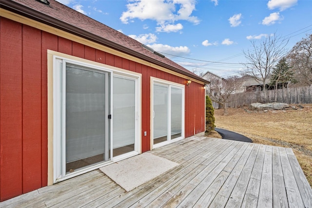 wooden terrace with fence