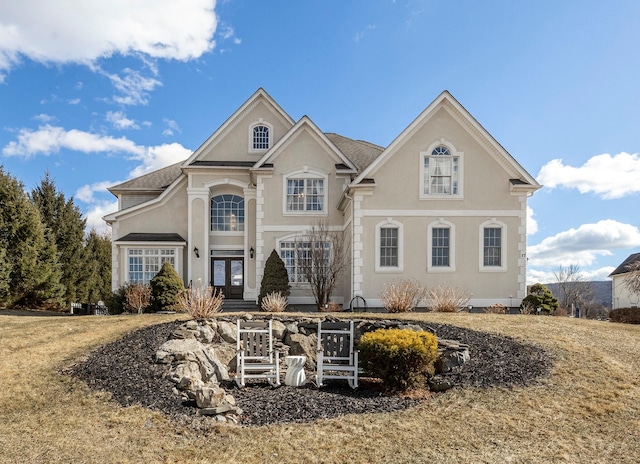 view of front of home with stucco siding