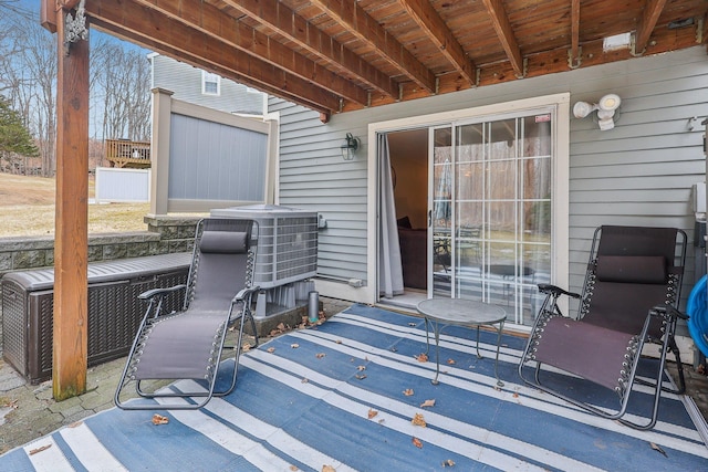 view of patio / terrace with cooling unit