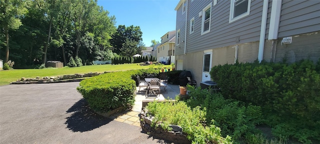 view of yard with a patio