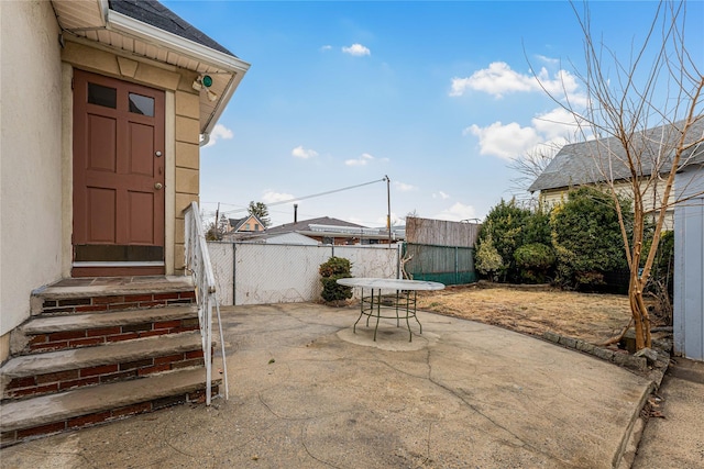 view of patio / terrace with fence