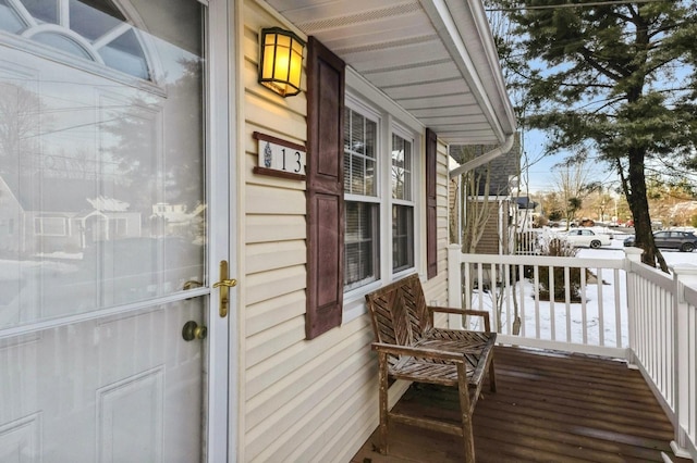 exterior space with covered porch