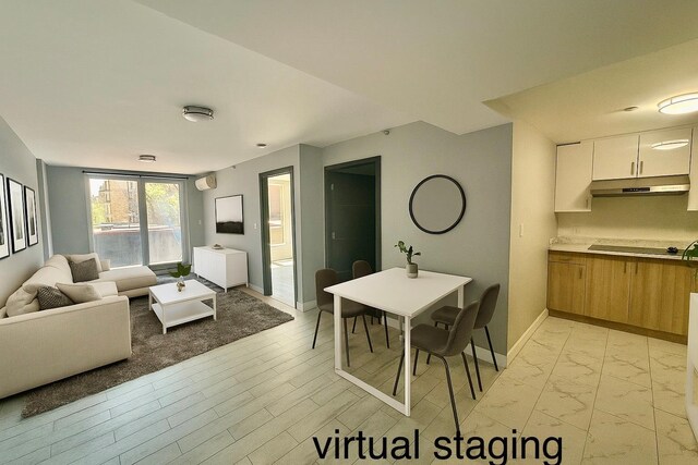 35-20 146th St Unit 3B, Flushing, NY 11354 - dining area with baseboards