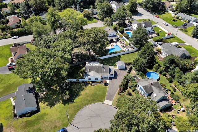 bird's eye view featuring a residential view