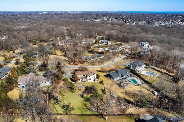 bird's eye view with a residential view