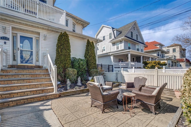 view of patio / terrace with fence