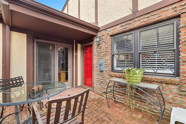 view of patio with outdoor dining space