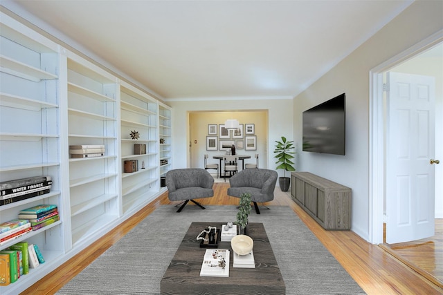 interior space featuring light wood finished floors