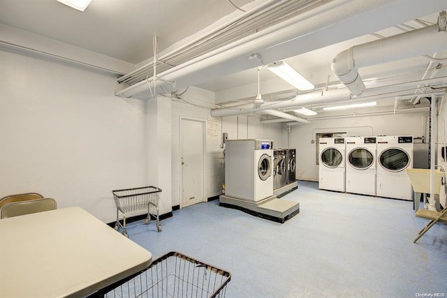 common laundry area featuring washer and dryer