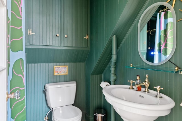 bathroom with toilet and a sink