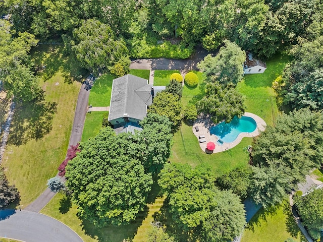 1 Finnegan Ln, Montebello, NY 10901 - aerial view of a pool