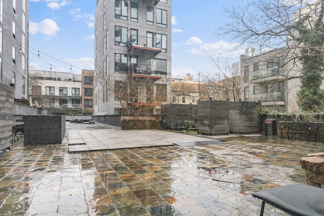 view of patio with fence
