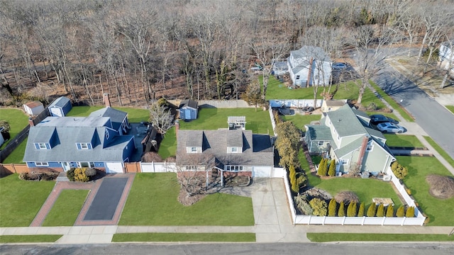 aerial view featuring a residential view