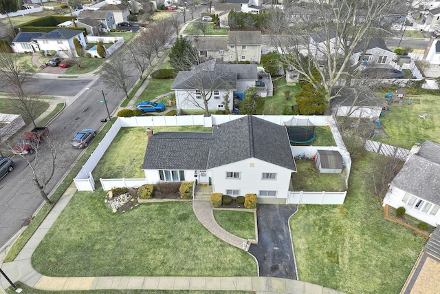 birds eye view of property featuring a residential view