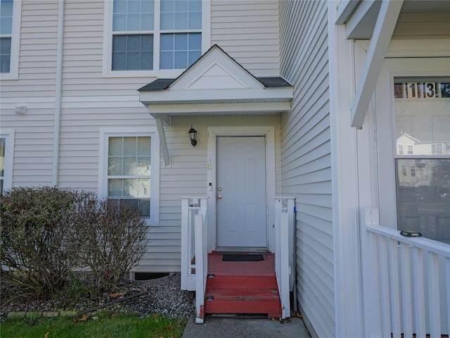 view of doorway to property