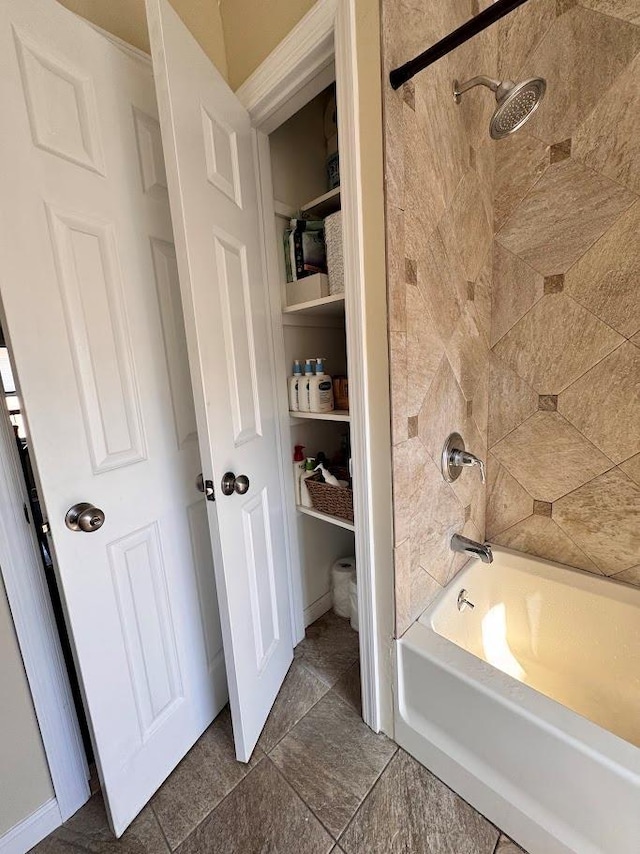 full bathroom with shower / bathing tub combination and toilet