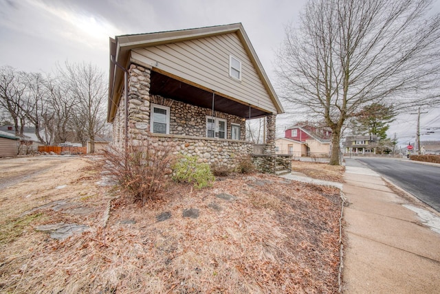 view of front of property with stone siding