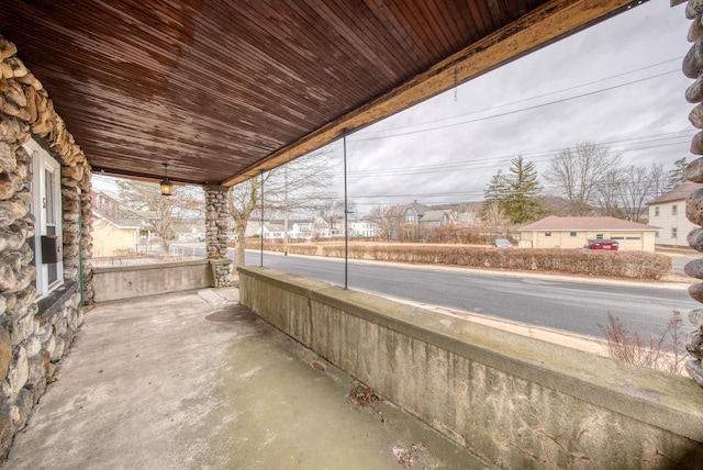 view of patio with a residential view