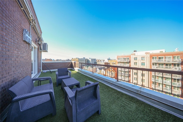 balcony featuring a city view