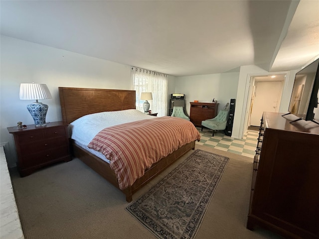 bedroom with light floors