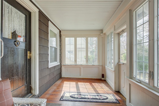 view of sunroom