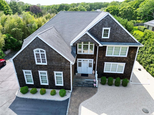 view of shingle-style home