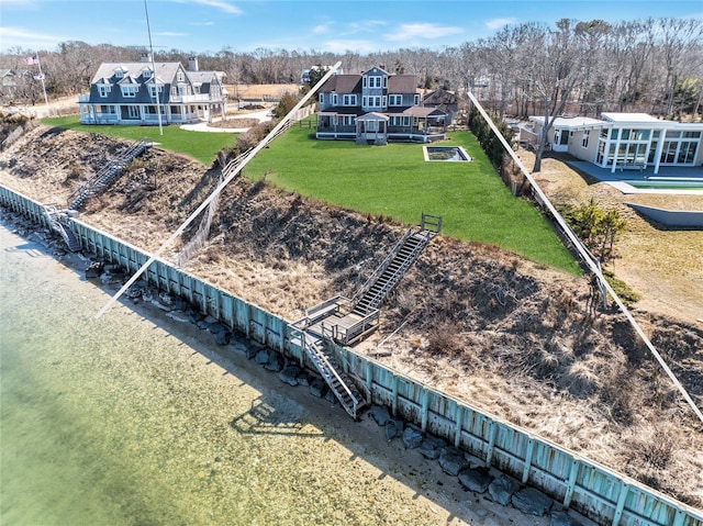 140 Newtown Rd, Hampton Bays, NY 11946 - bird's eye view featuring a residential view
