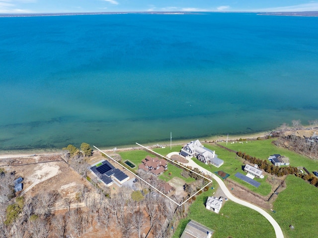 140 Newtown Rd, Hampton Bays, NY 11946 - birds eye view of property with a water view