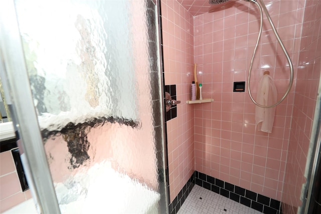 full bathroom with a shower stall