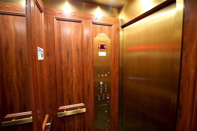 interior details featuring elevator