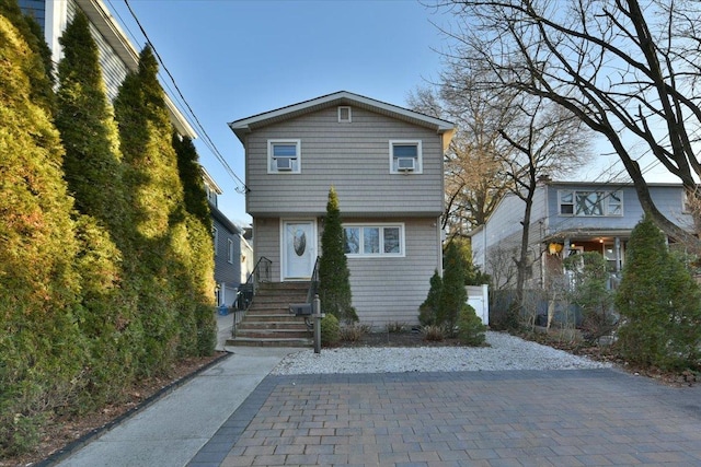 view of front of house featuring entry steps