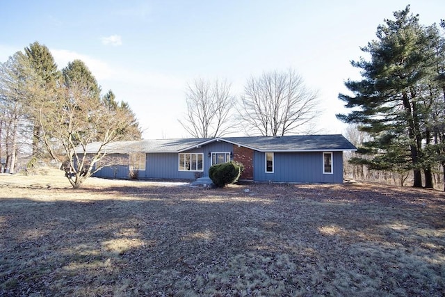 view of single story home