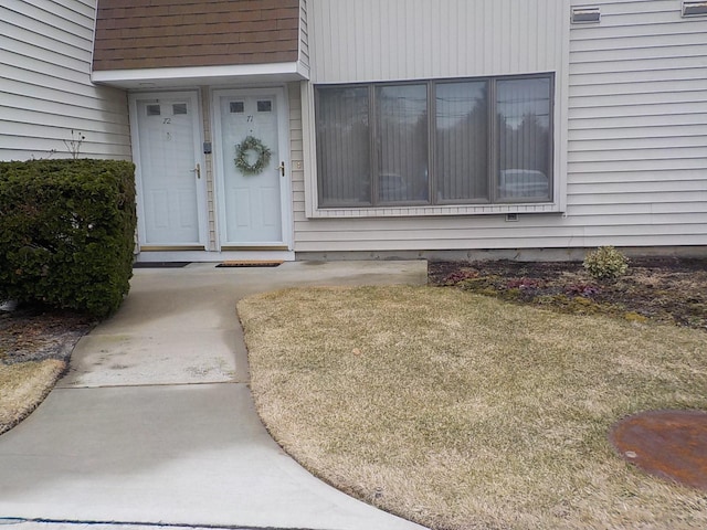 view of doorway to property