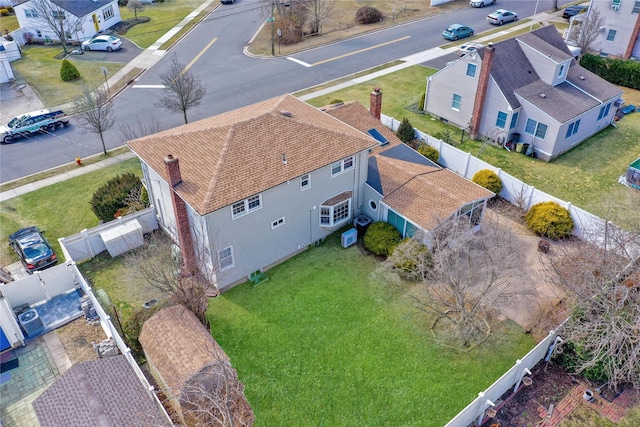 aerial view with a residential view