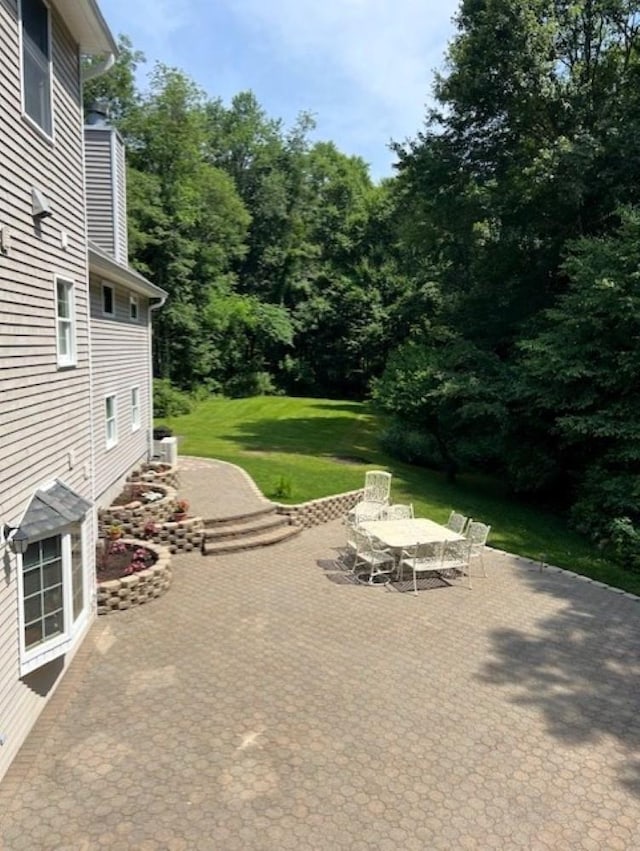 view of yard featuring a patio area